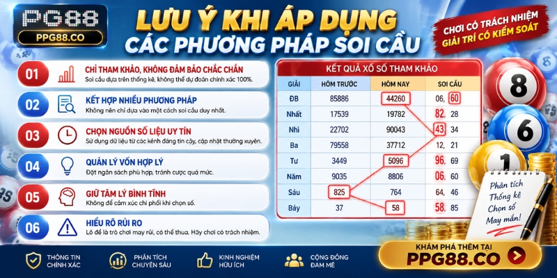Lưu ý khi áp dụng các phương pháp soi cầu