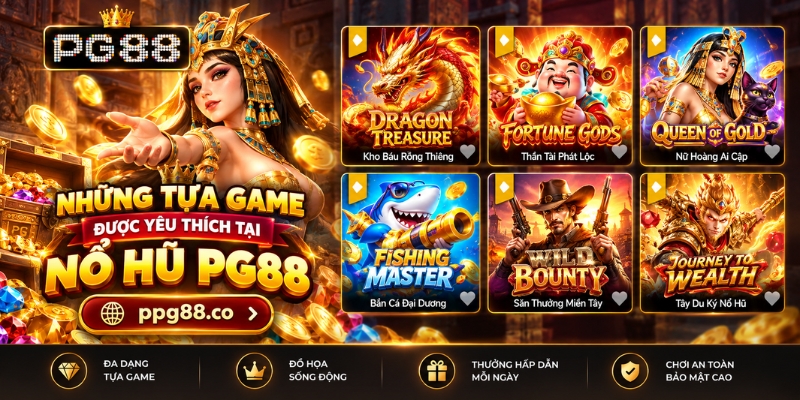 Những tựa game được yêu thích tại nổ hũ PG88